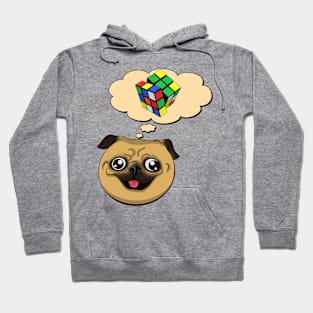 Crazy pug and rubik cube Hoodie